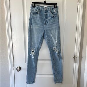 Distressed Light Blue Jeans